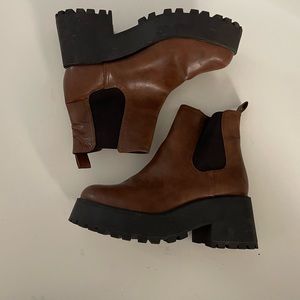 Platform Brown Booties